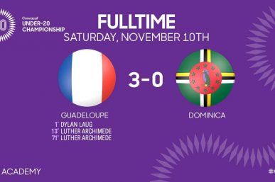 Le résumé du match GUADELOUPE 3 – 0 DOMINICA, U20 Championship